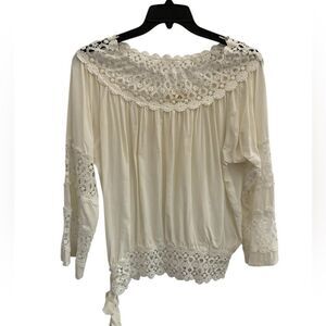 ETWO White Lace Women's Top Size M